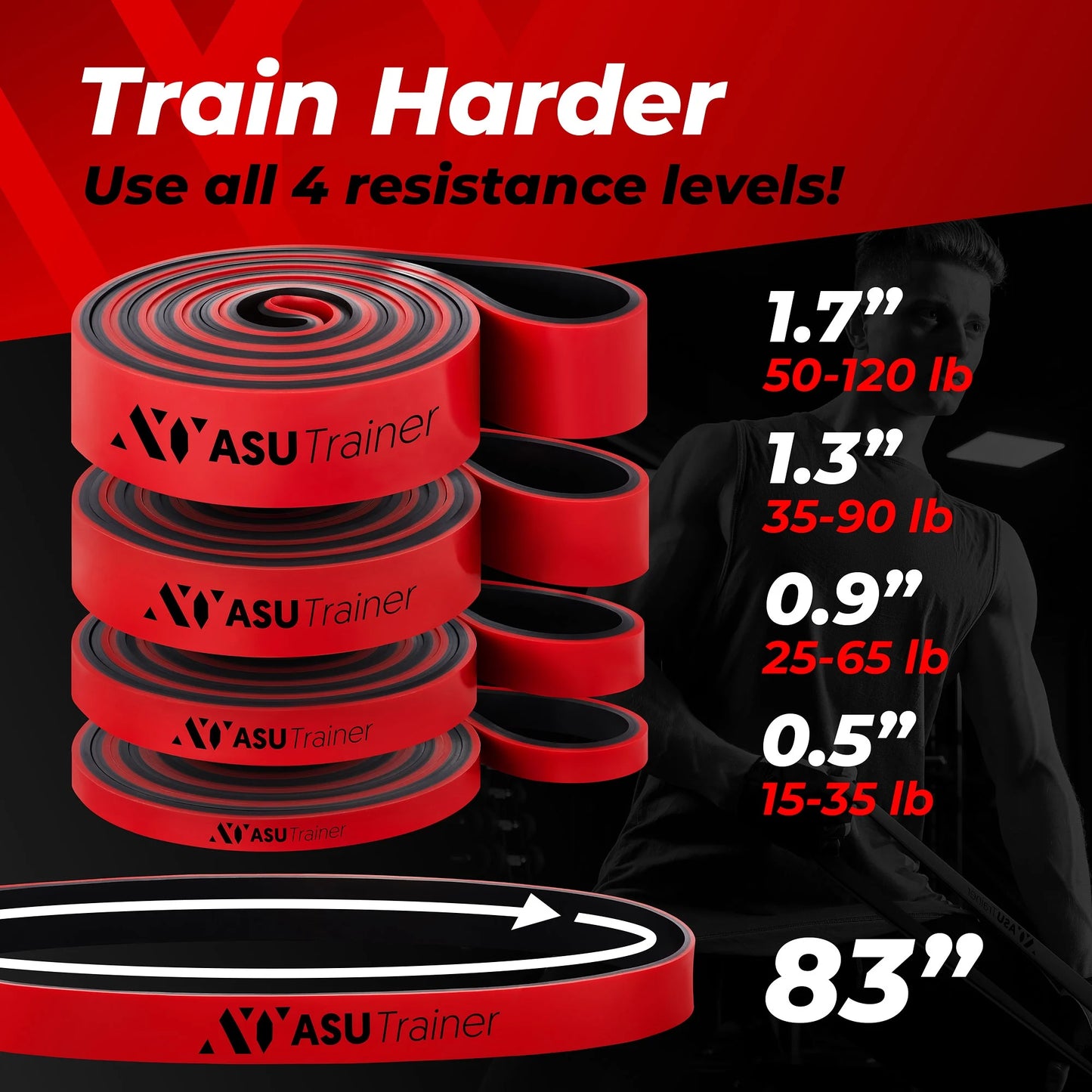 Resistance Bands Pull up Assist Workout Bands Stretch Bands for Exercise Set of 4