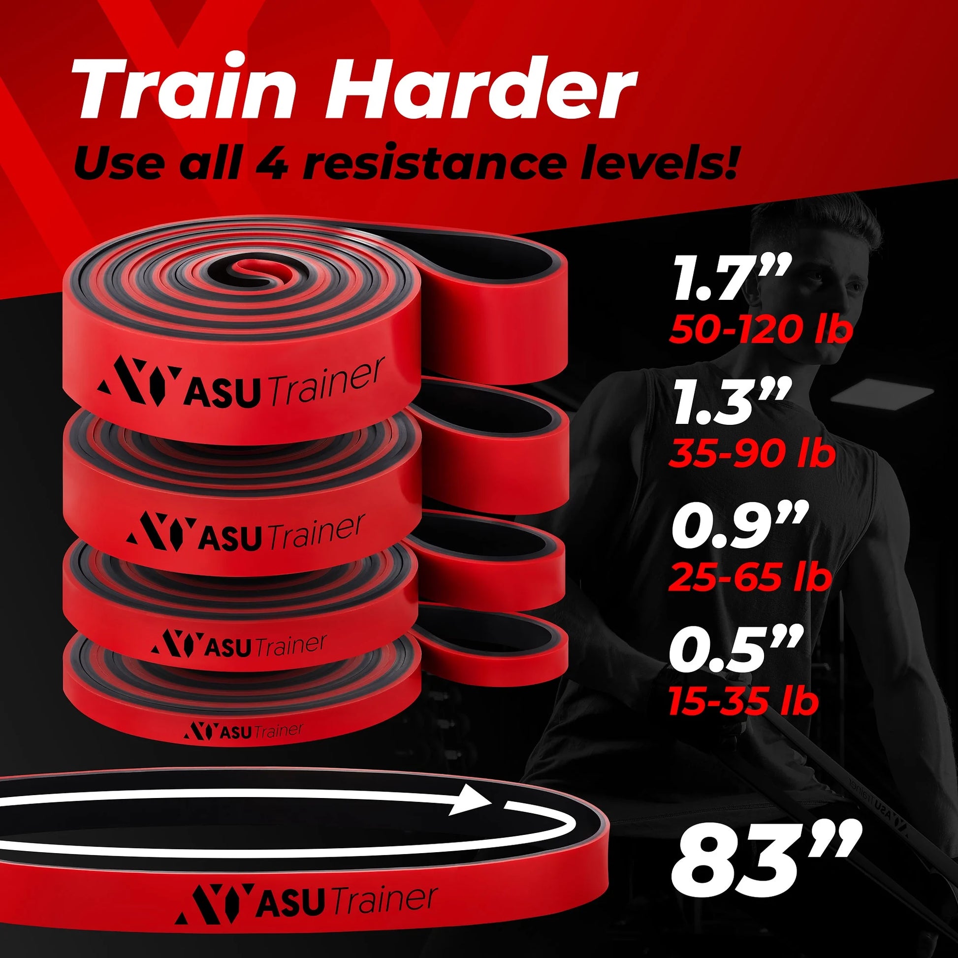 Resistance Bands Pull up Assist Workout Bands Stretch Bands for Exercise Set of 4