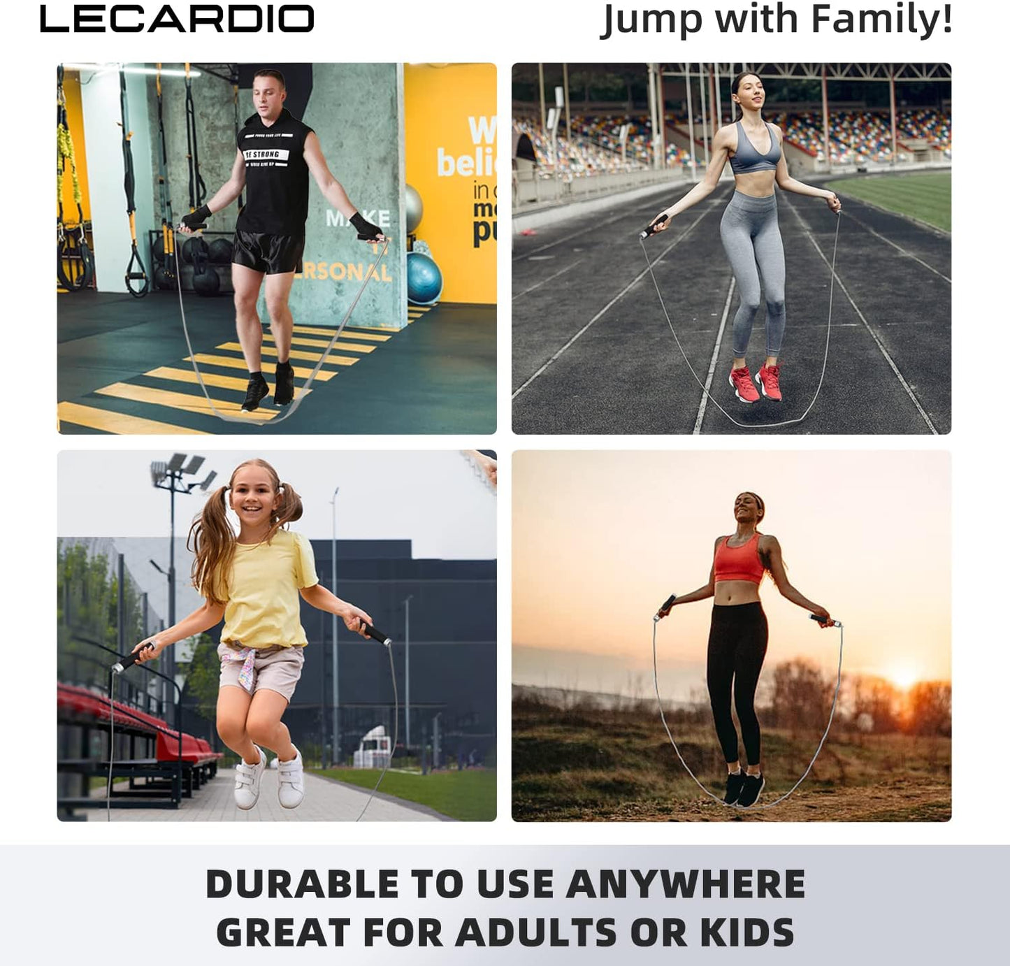 Weighted Jump Rope - 1 Lb Jump Ropes for Fitness, Skipping Rope with Weighted Aluminum Alloy Handle, Jump Rope for Men Women, Suitable for Boxing Endurance and Fitness Gym