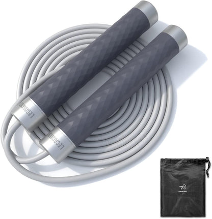 Weighted Jump Rope - 1 Lb Jump Ropes for Fitness, Skipping Rope with Weighted Aluminum Alloy Handle, Jump Rope for Men Women, Suitable for Boxing Endurance and Fitness Gym