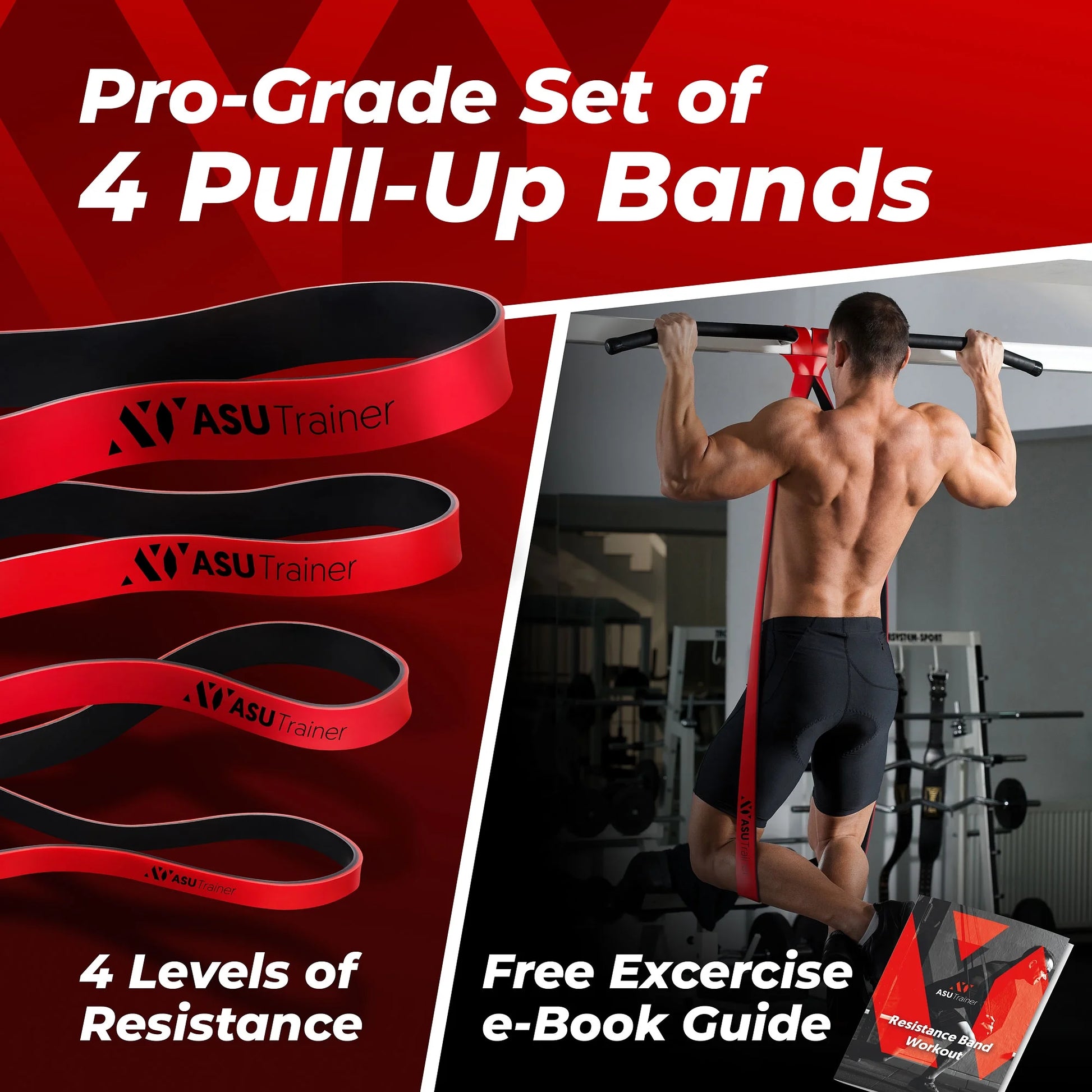 Resistance Bands Pull up Assist Workout Bands Stretch Bands for Exercise Set of 4